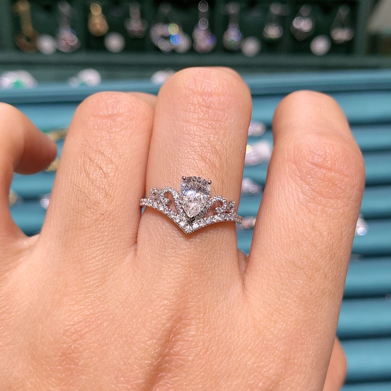 【闪购商品】钻石戒托铂Pt950镶嵌皇冠