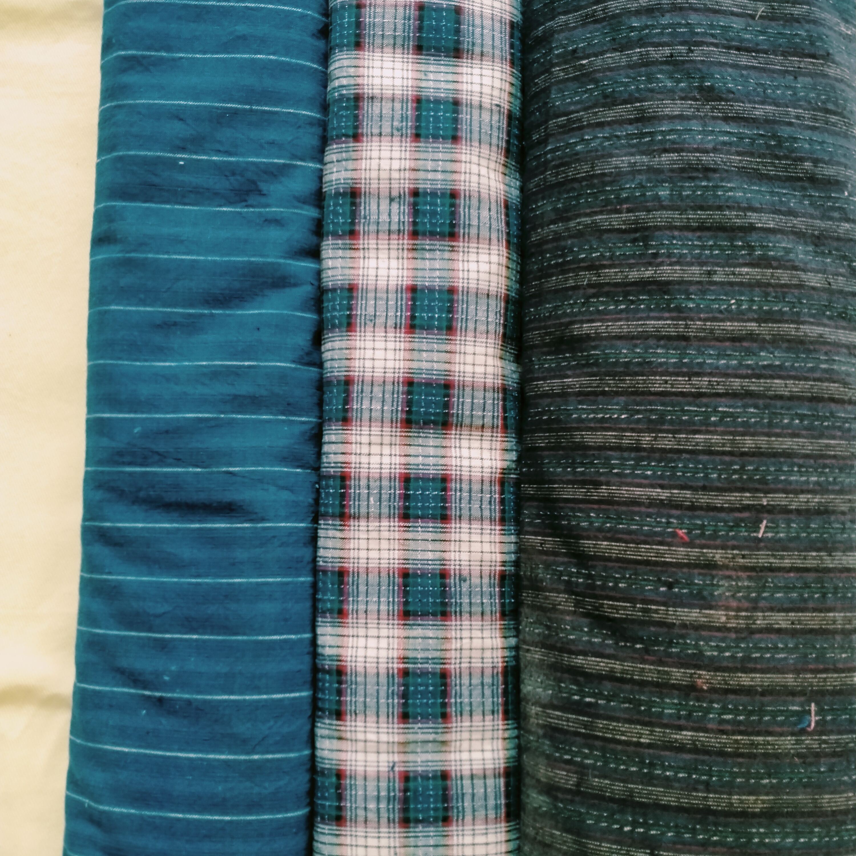 纯手工民间老土老粗布真丝布花布可用于茶席布料茶垫