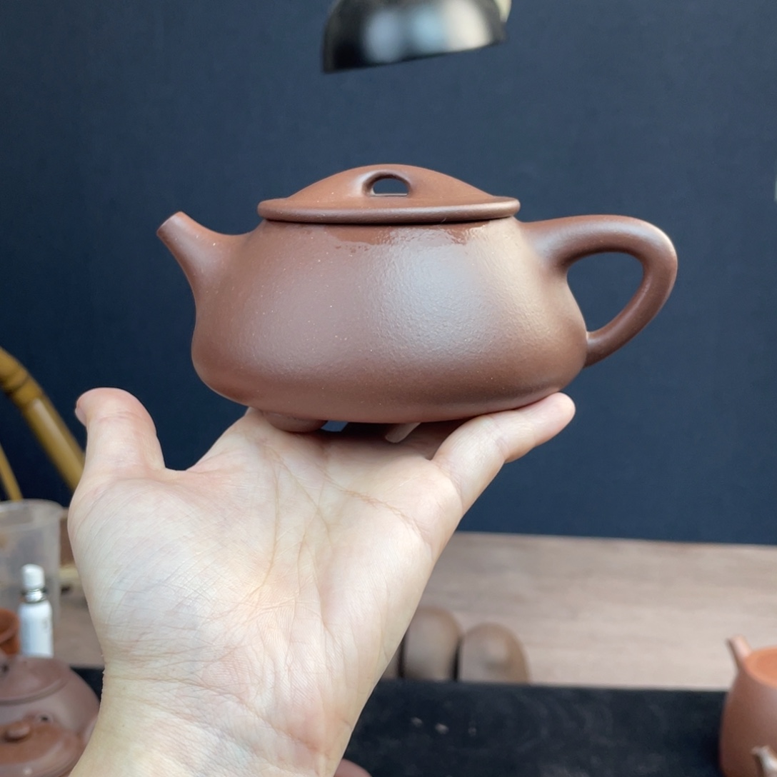 紫砂茶壶全手工底槽清景舟石瓢320cc