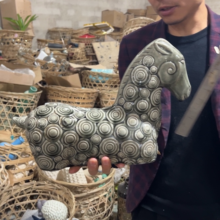 摆件高27宽38公分微瑕捡漏做旧款