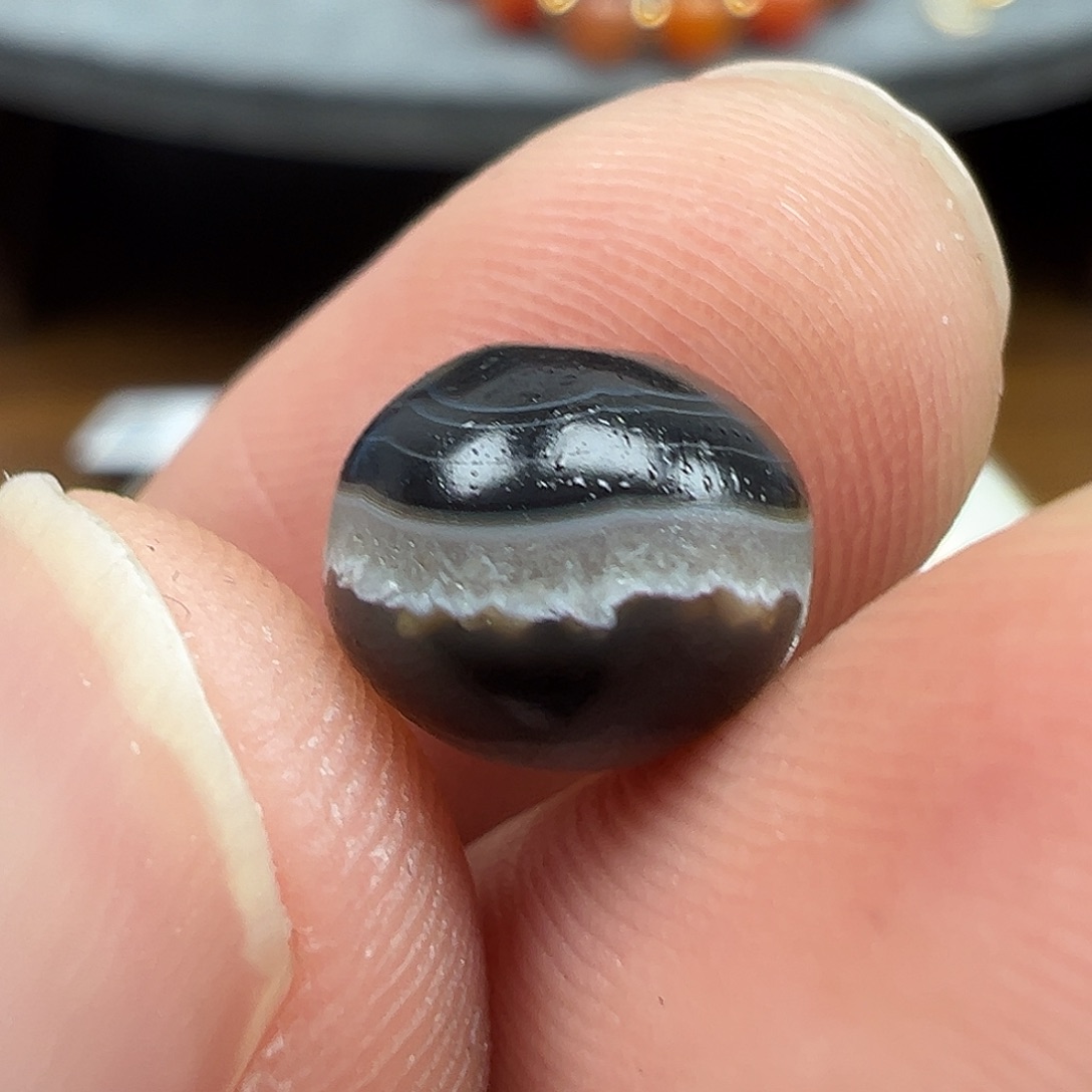 玛瑙/玉髓未镶嵌珠宝半成品x3    9.2×7.6