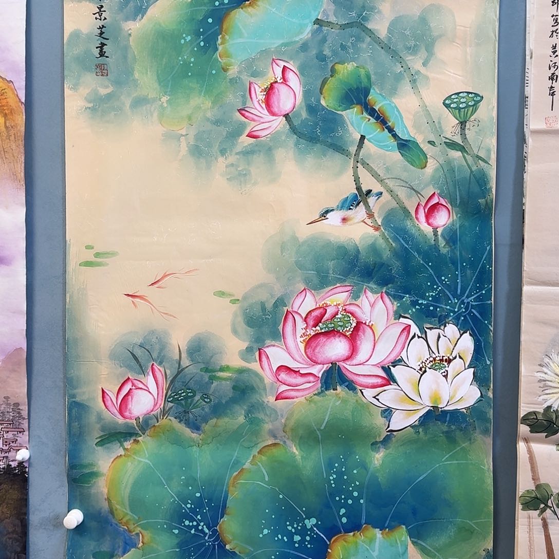 纯手绘国画作品好看四尺