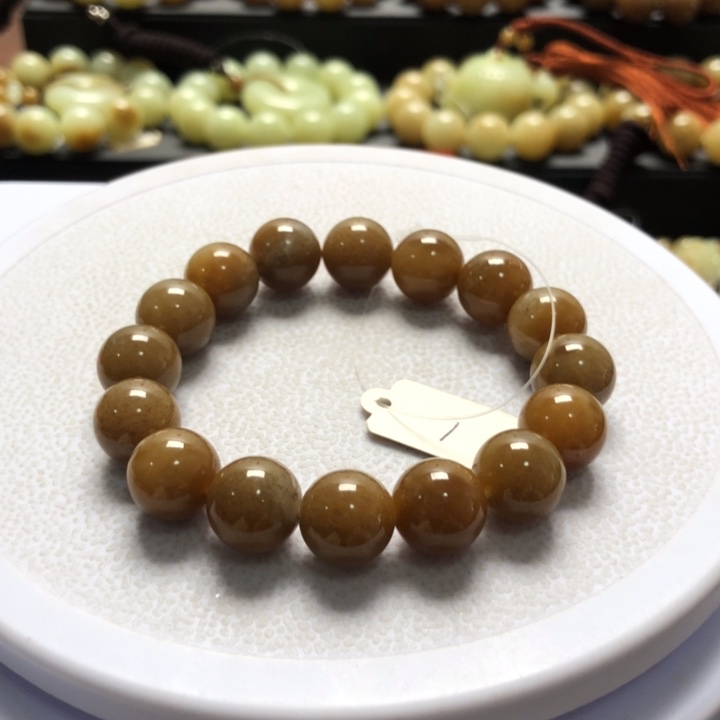 和田玉手串未镶嵌卡12