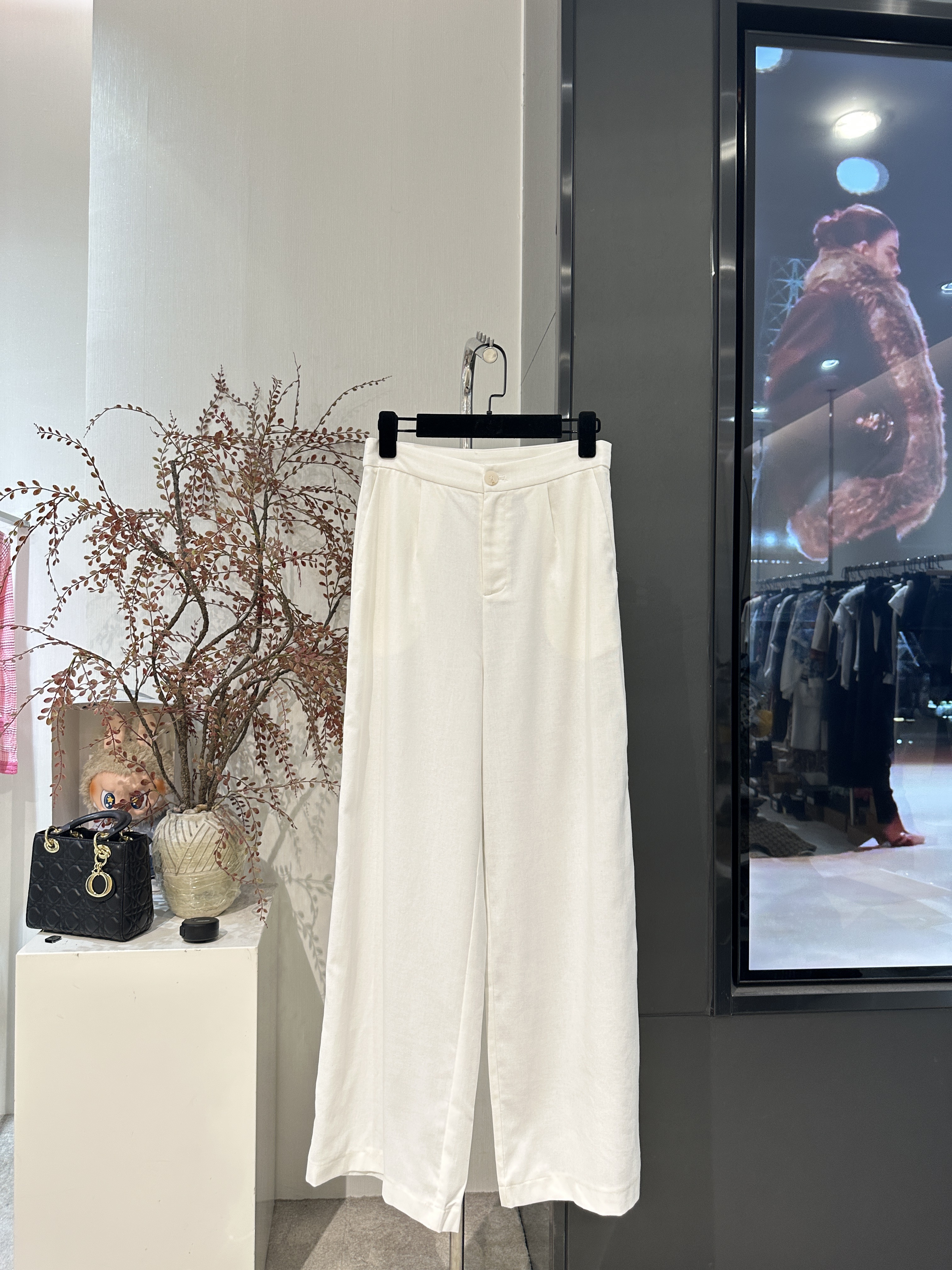 LT牛仔裤阔腿裤白色高腰休闲时尚百搭夏季583