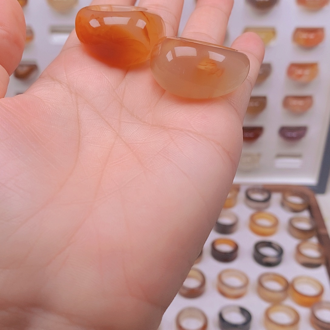 玛瑙/玉髓戒指未镶嵌