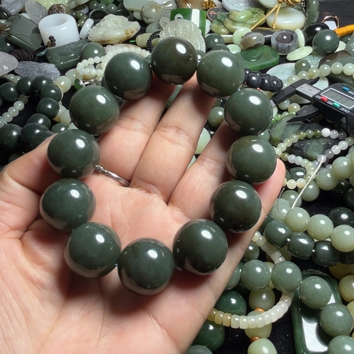 和田玉手串未镶嵌20