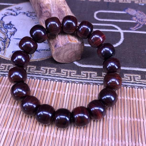 海南黄花梨帝王紫油梨老料12×11×18老型小串文玩好物降香黄檀