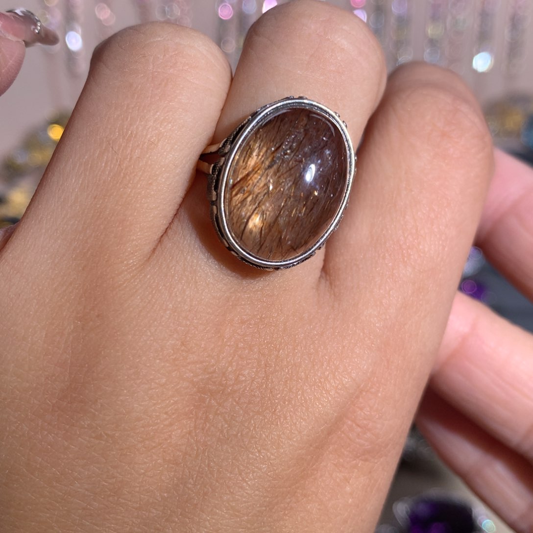 【闪购商品】水晶戒指银S925镶嵌戒指