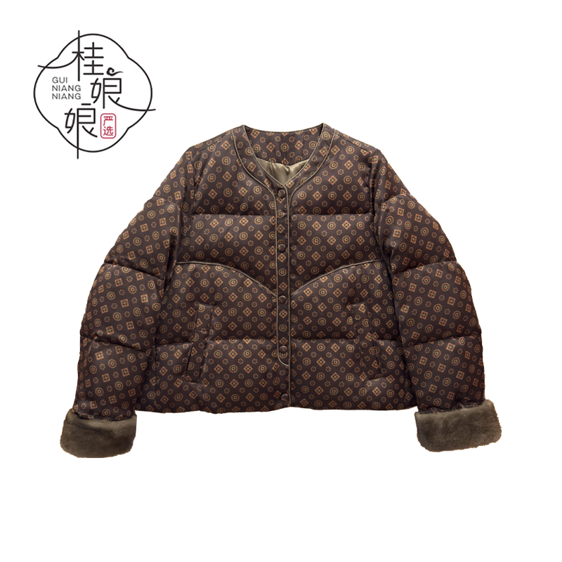 新中式复古鹅绒服2025秋新款高端皮草水貂毛轻奢时尚爆款外套932