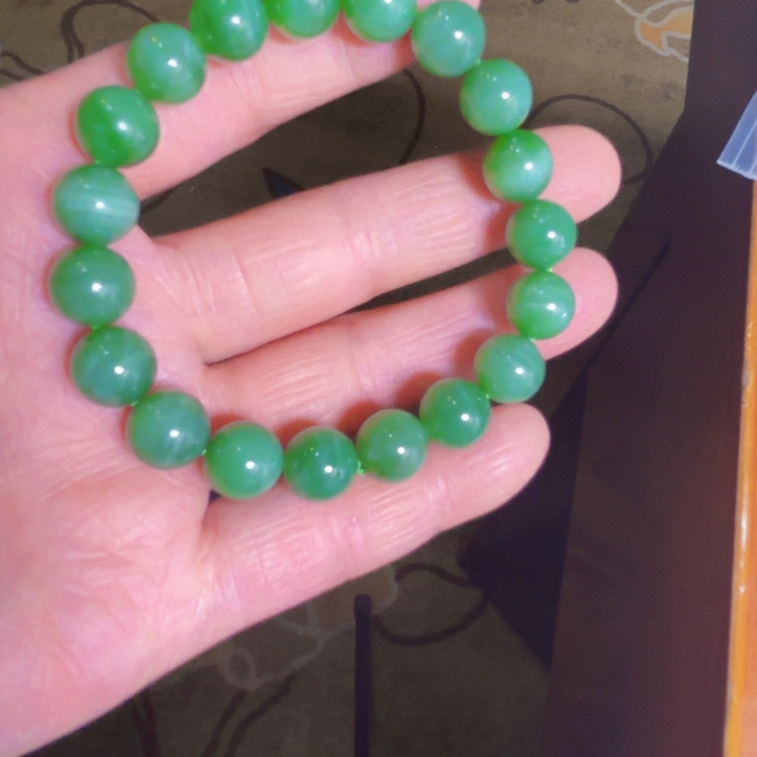 和田玉（碧玉）手串未镶嵌熏*草