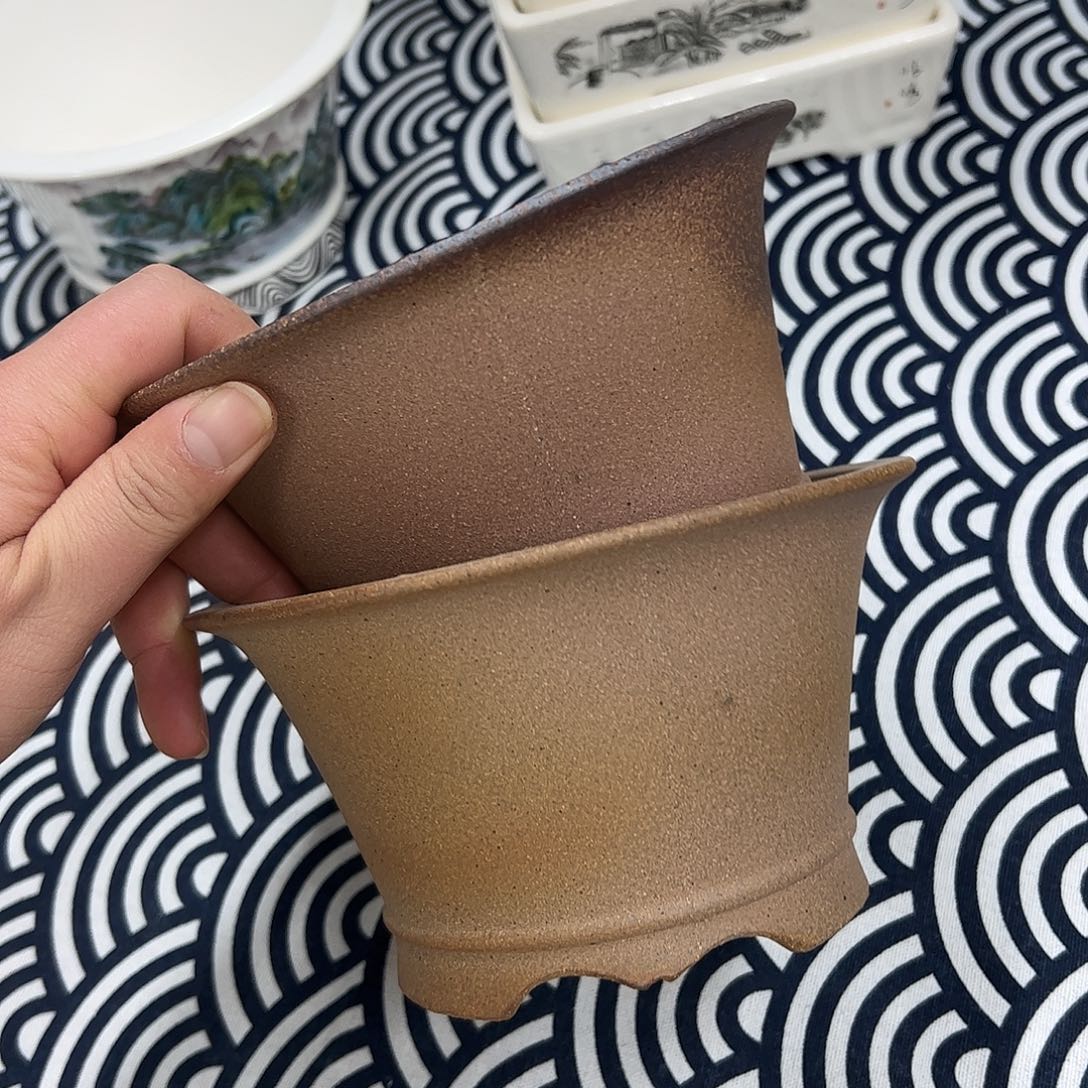 紫砂花盆739号瑕疵2个16:9cm处理福利介意勿拍