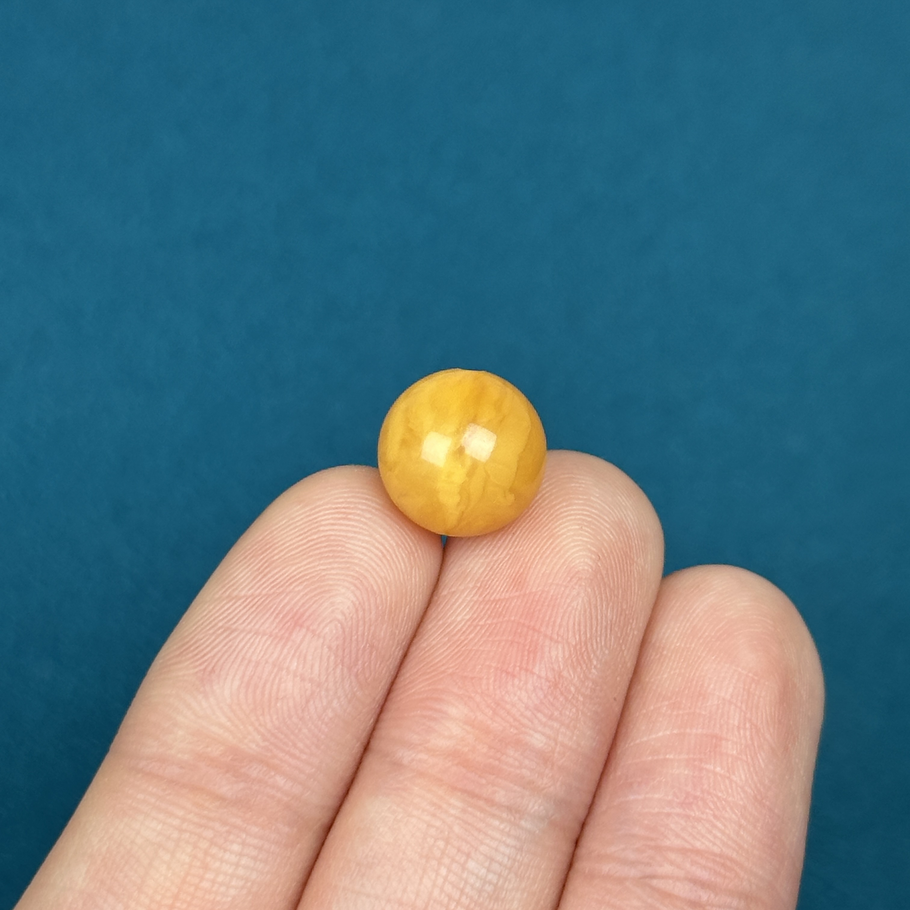 D7728天然蜜蜡 微花粉鸡油红圆珠 11mm支持复检假一罚十