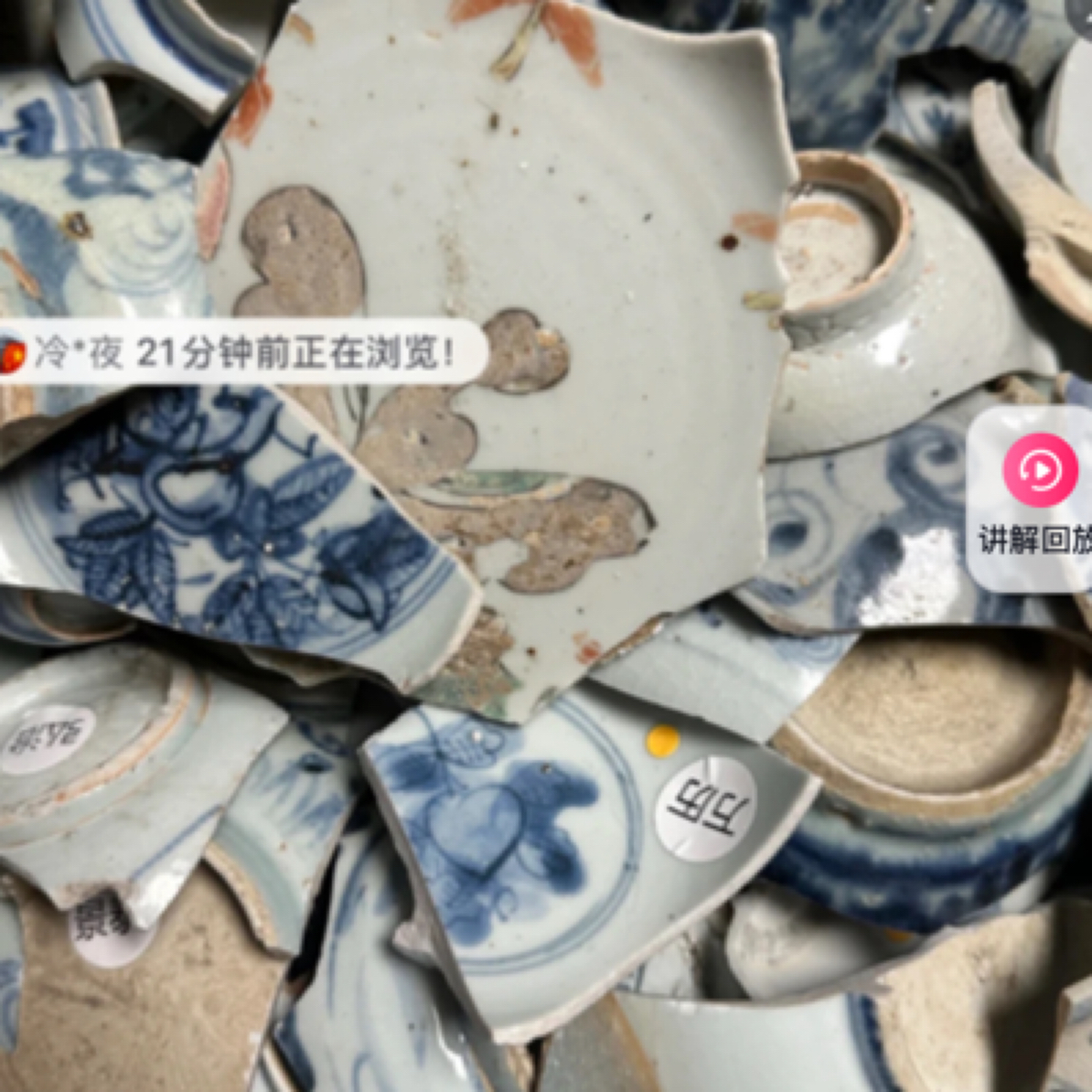 青花碎瓷片标本0002