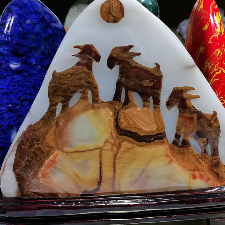 石材三羊开泰，，，，。