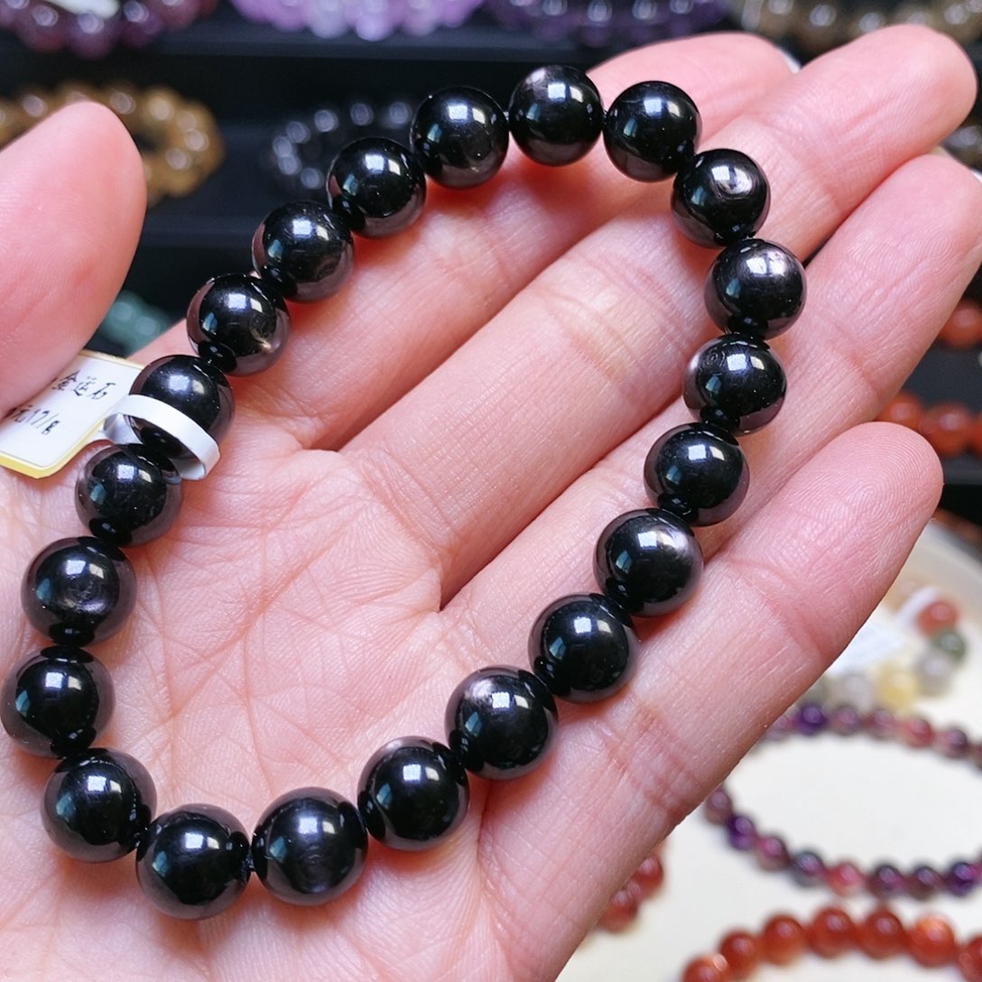 辉石手串未镶嵌金运石