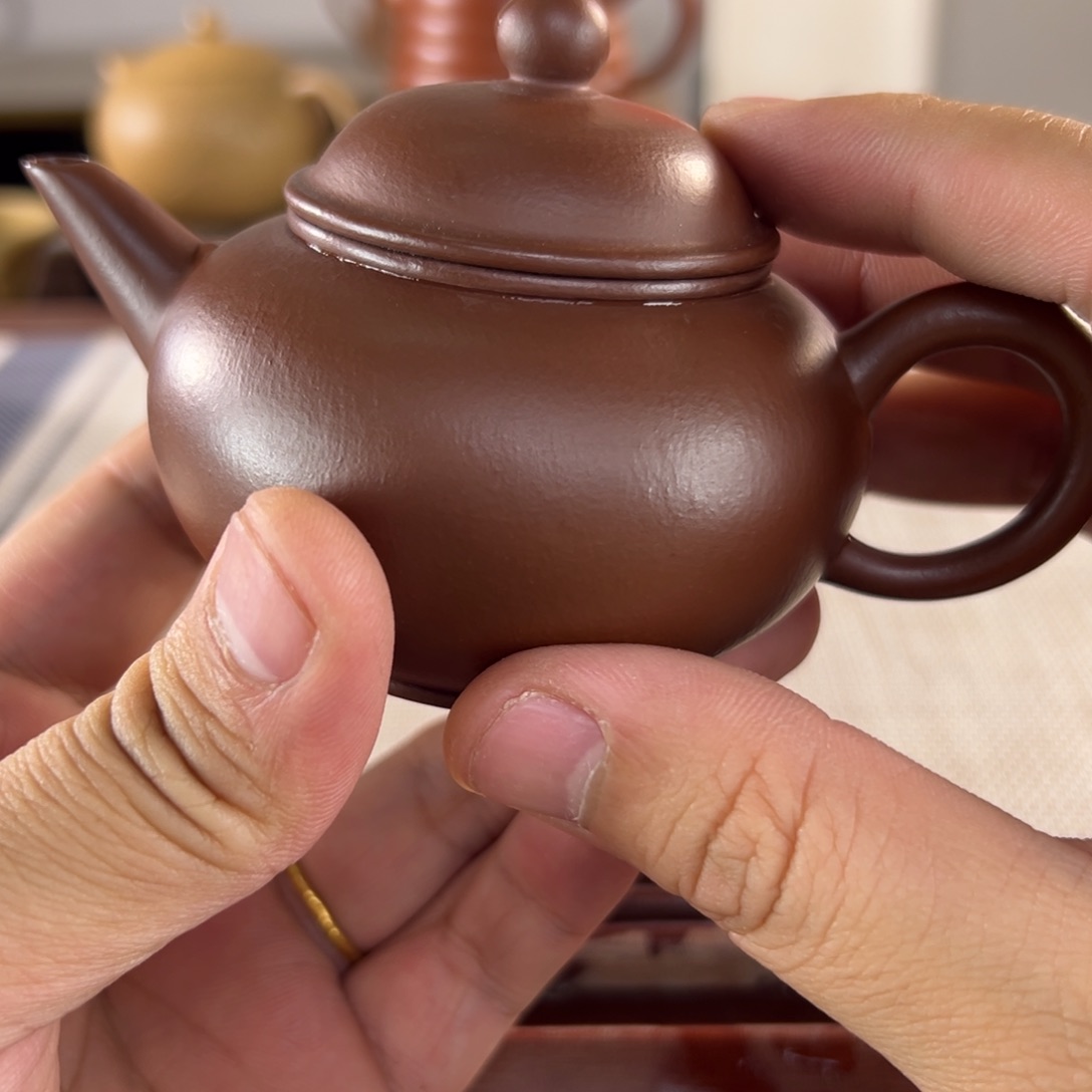 紫砂微瑕茶壶 原矿紫砂