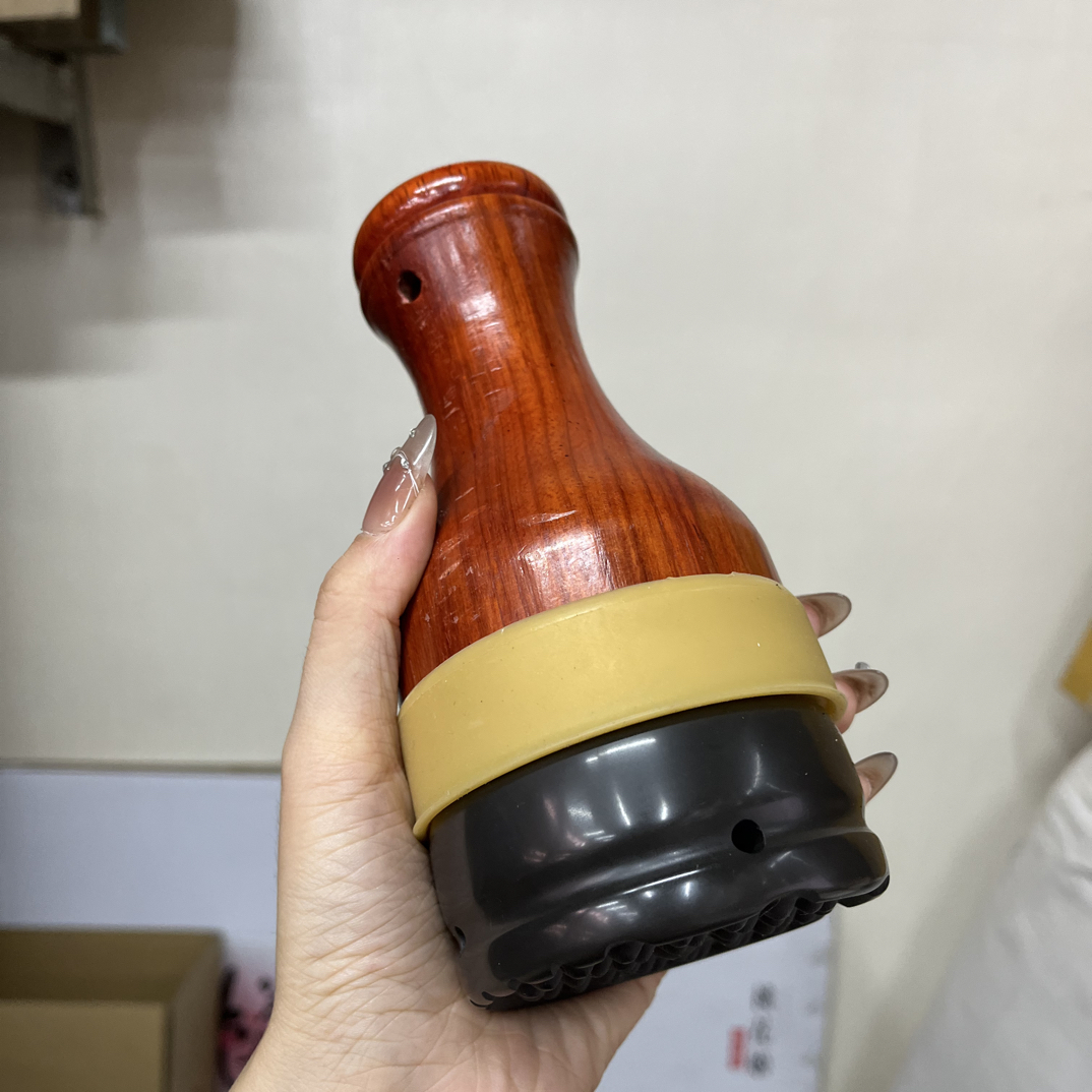 红木细柄多点刮痧样品 点过艾柱