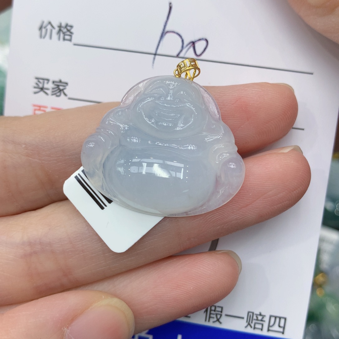 翡翠颈饰18K金镶嵌123456778888