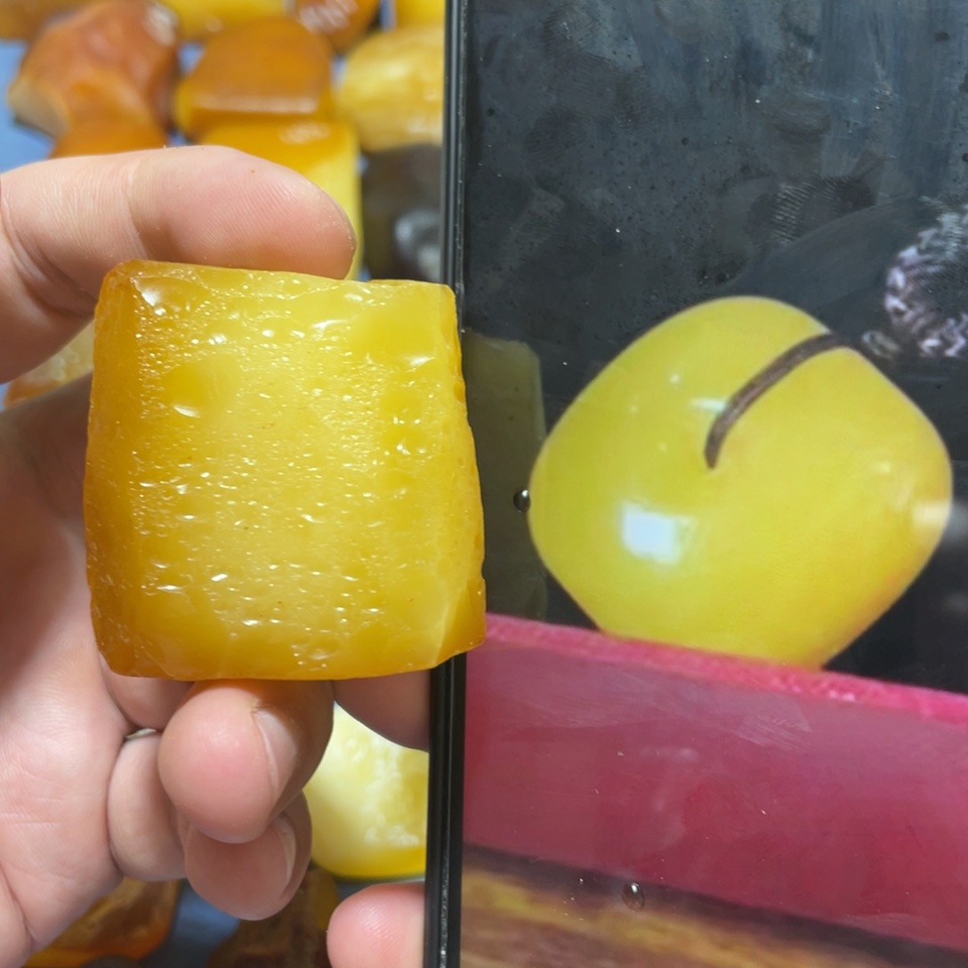 未镶嵌定制蜜蜡藏扣，面包扣