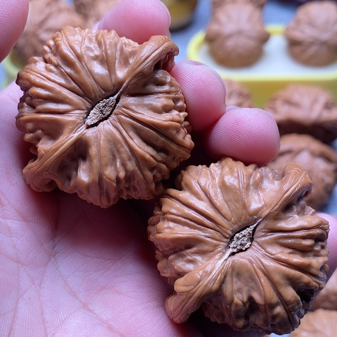 文玩核桃把件C*x45精品白狮子
