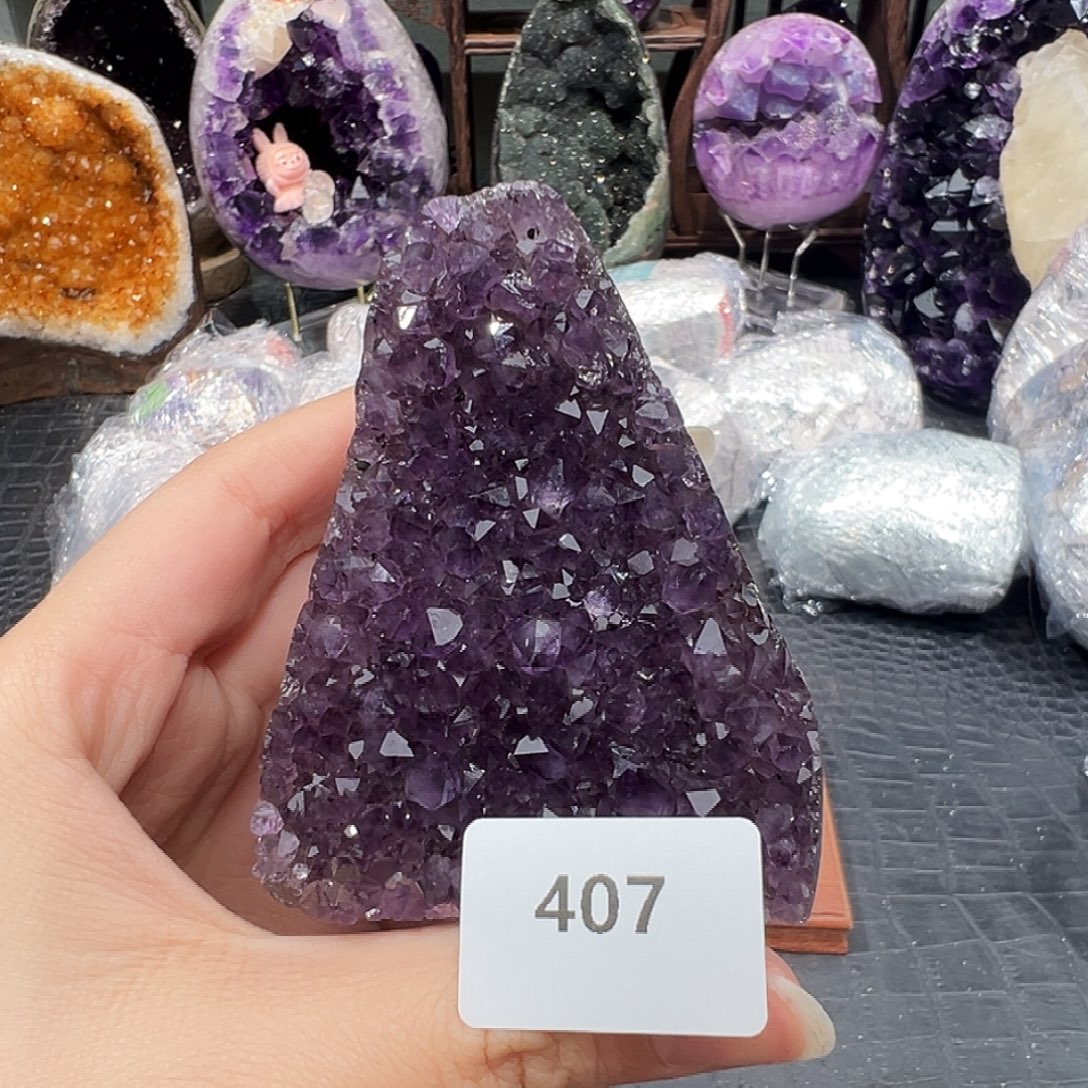 未镶嵌紫晶珠宝半成品