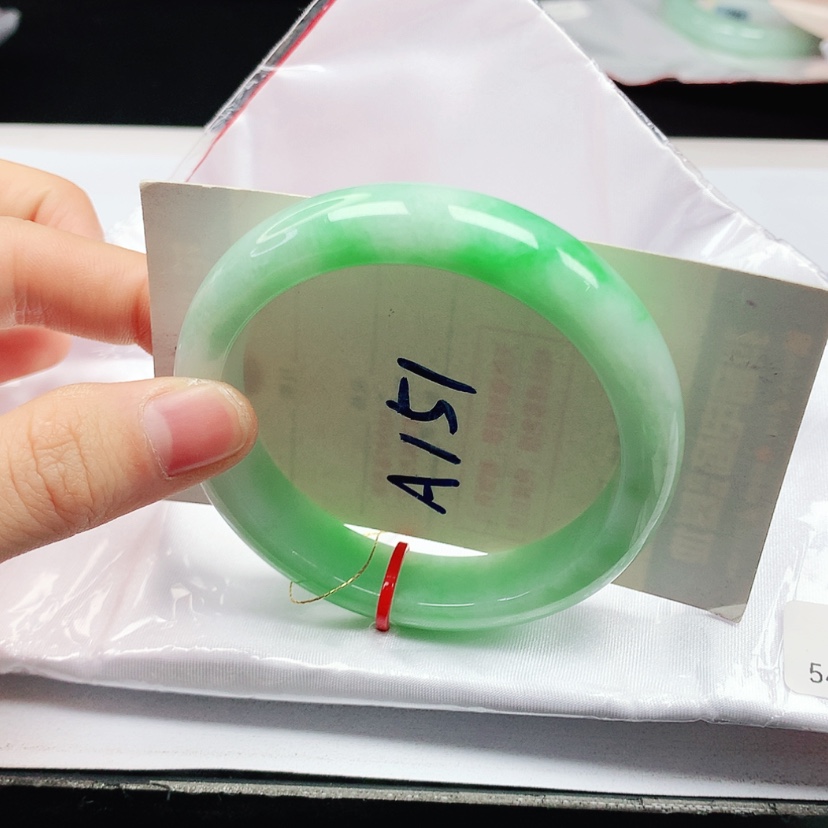 【闪购商品】翡翠手镯（圆镯）未镶嵌天然缅甸a货手镯54+