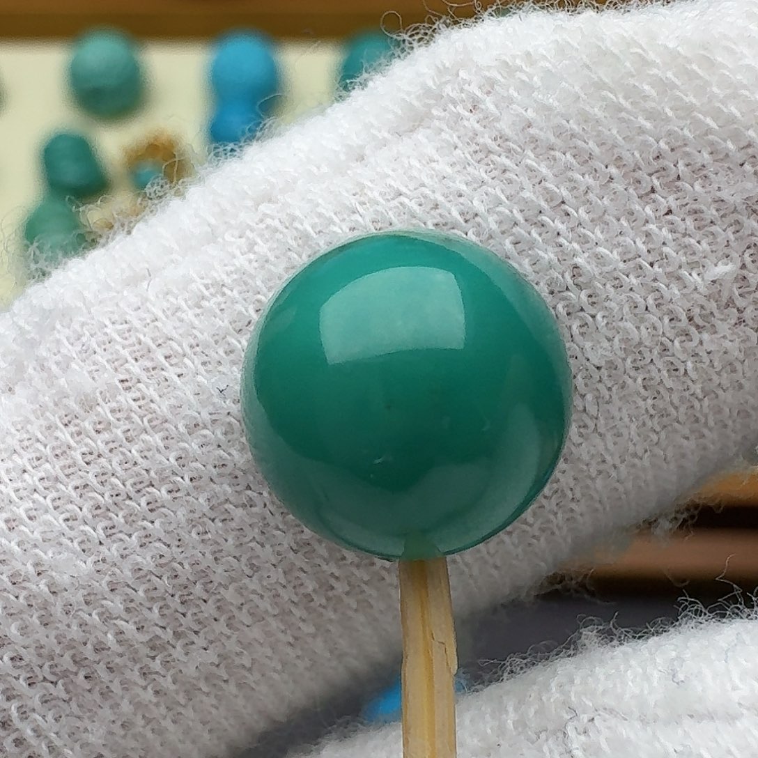 绿松石未镶嵌圆珠9.9