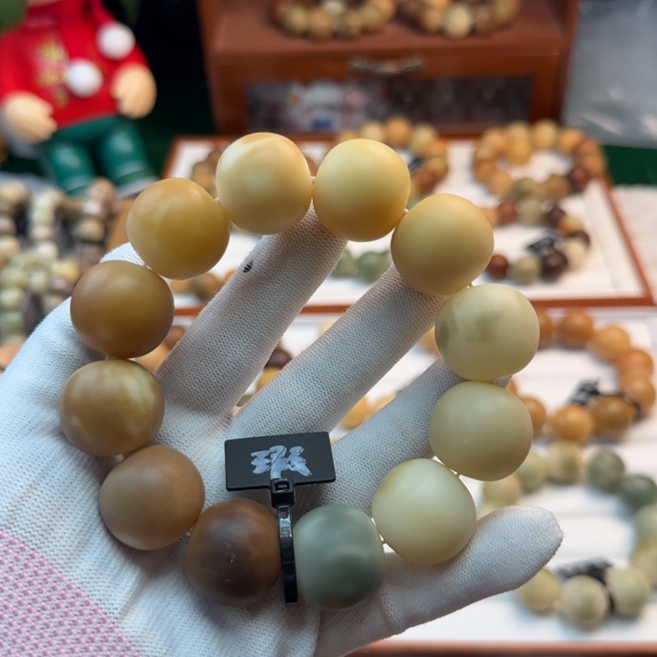 菩提根/象牙果手串卡23苹果干磨瑕疵