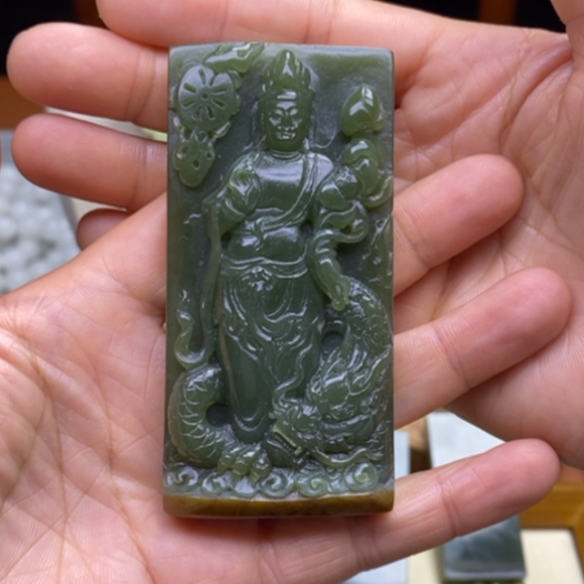 【闪购商品】未镶嵌和田玉挂件黑*