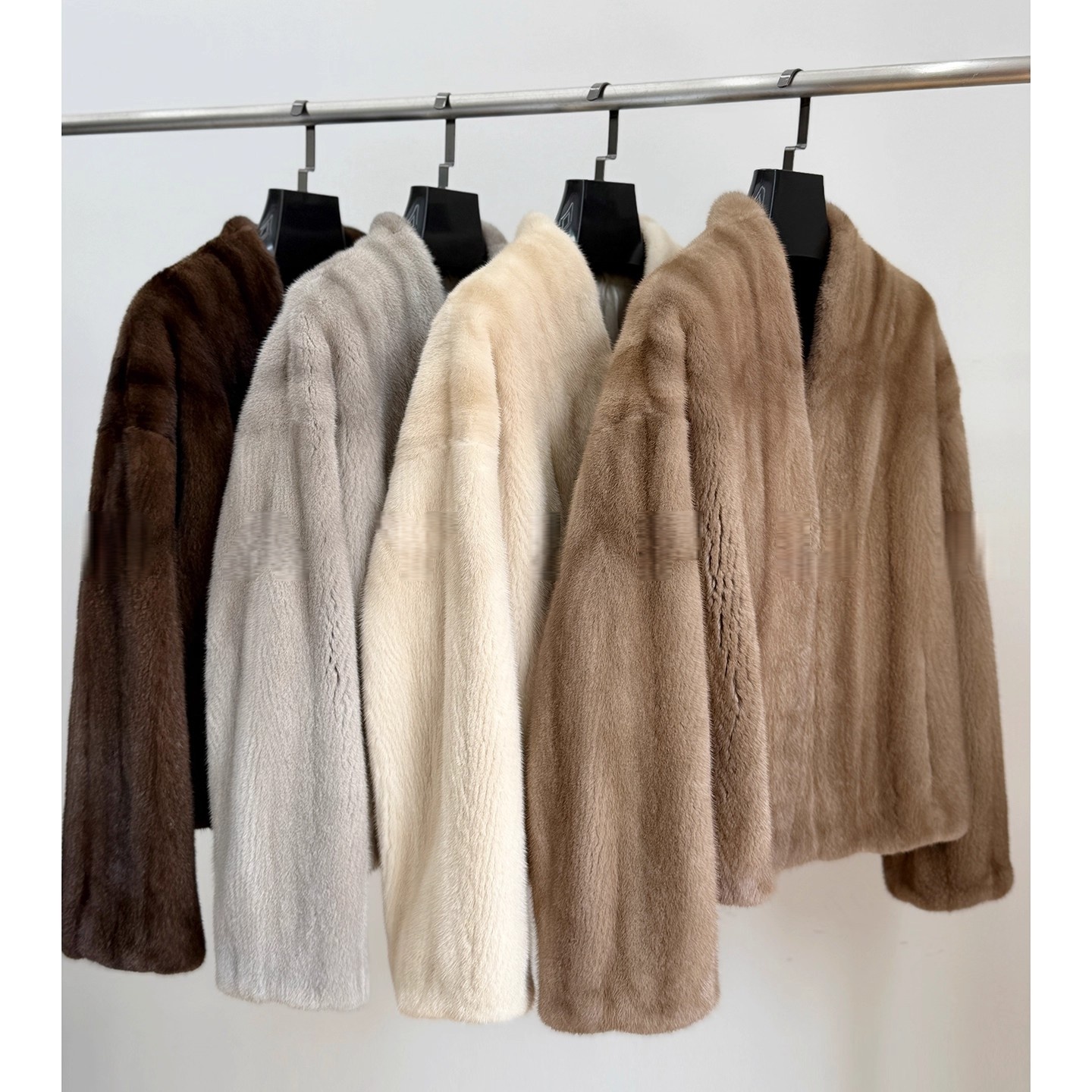 人造皮草 新款环保皮毛外套v领长款渐变色贵气大衣厚款高贵女皮草