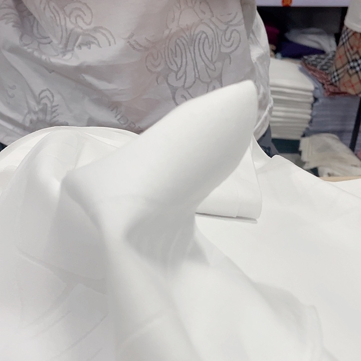 白色小扇子提花两米357