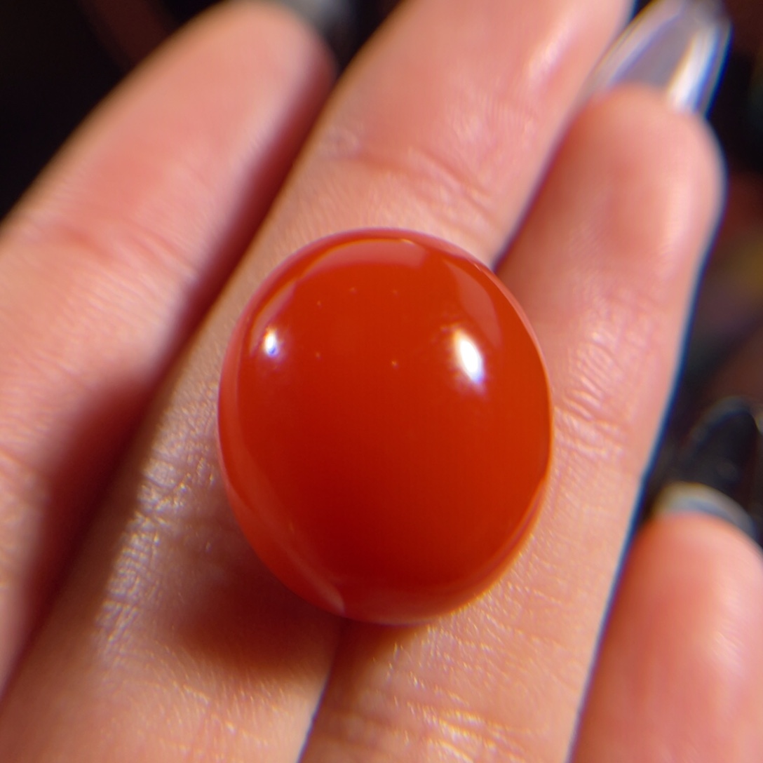 南红玛瑙未镶嵌滴水洞蛋面