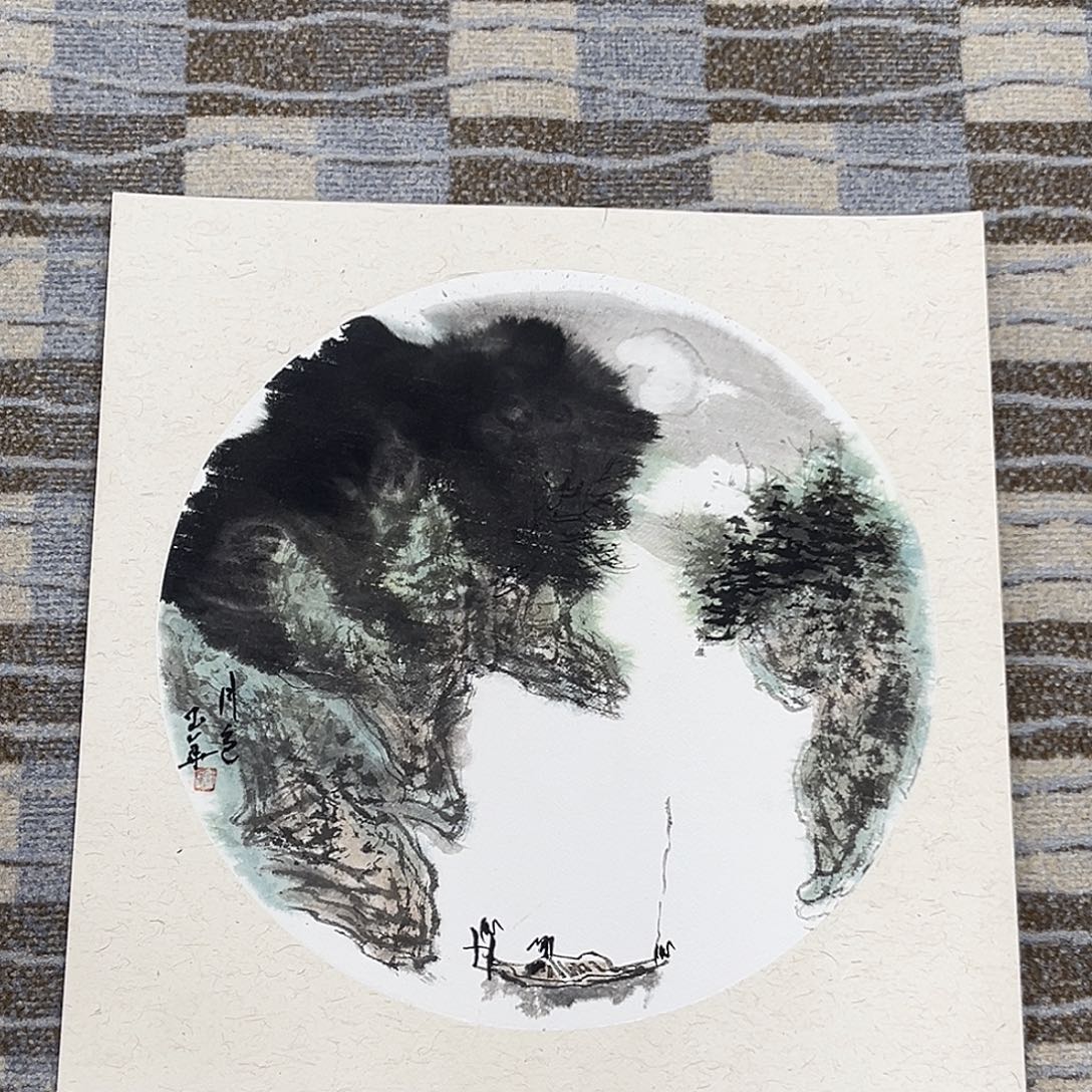 国画孙玉华老师三尺斗方山水奇尹