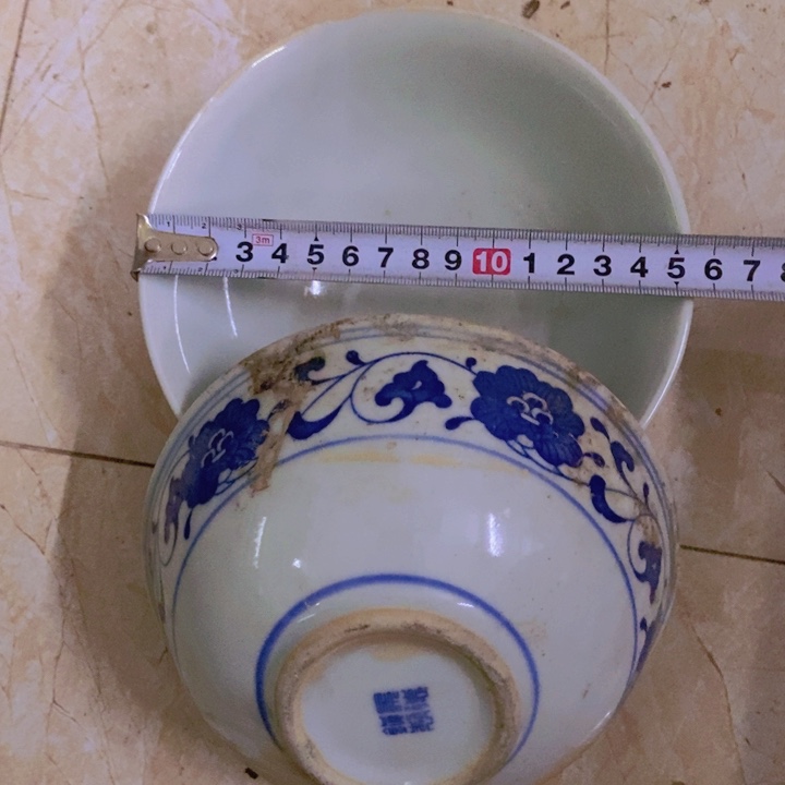 摆件2个15.5厘米芙蓉花碗