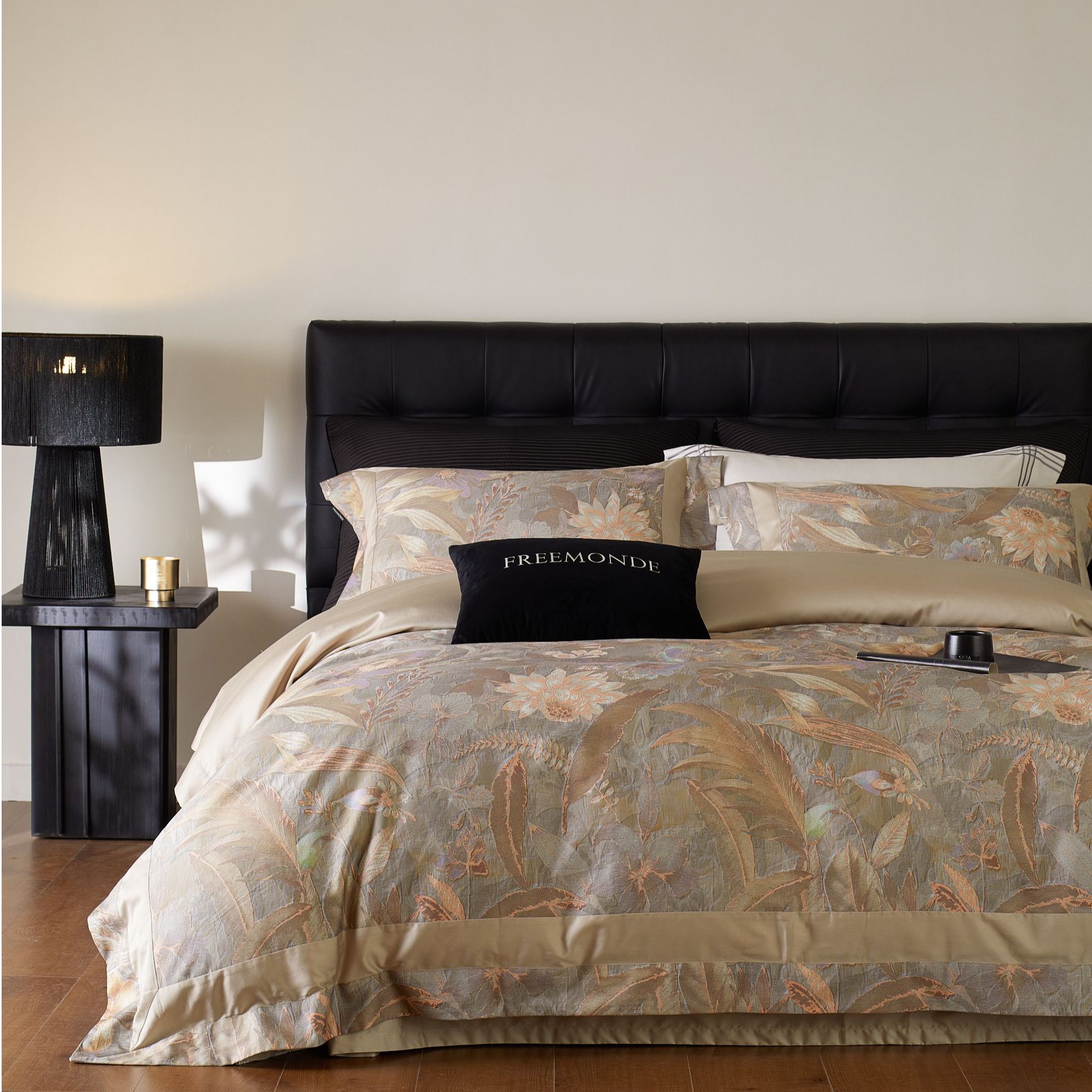 轻奢风美式法式数码印花长绒棉四件套美式四件套全棉四件套