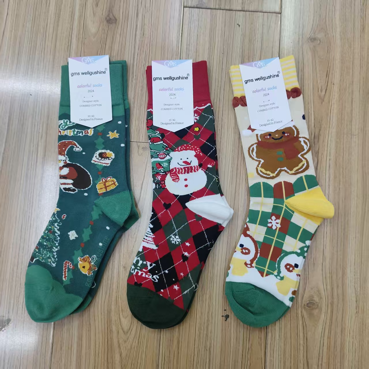 gms wellgushine秋冬款棉袜透气卡通图案系列男女同款袜子05