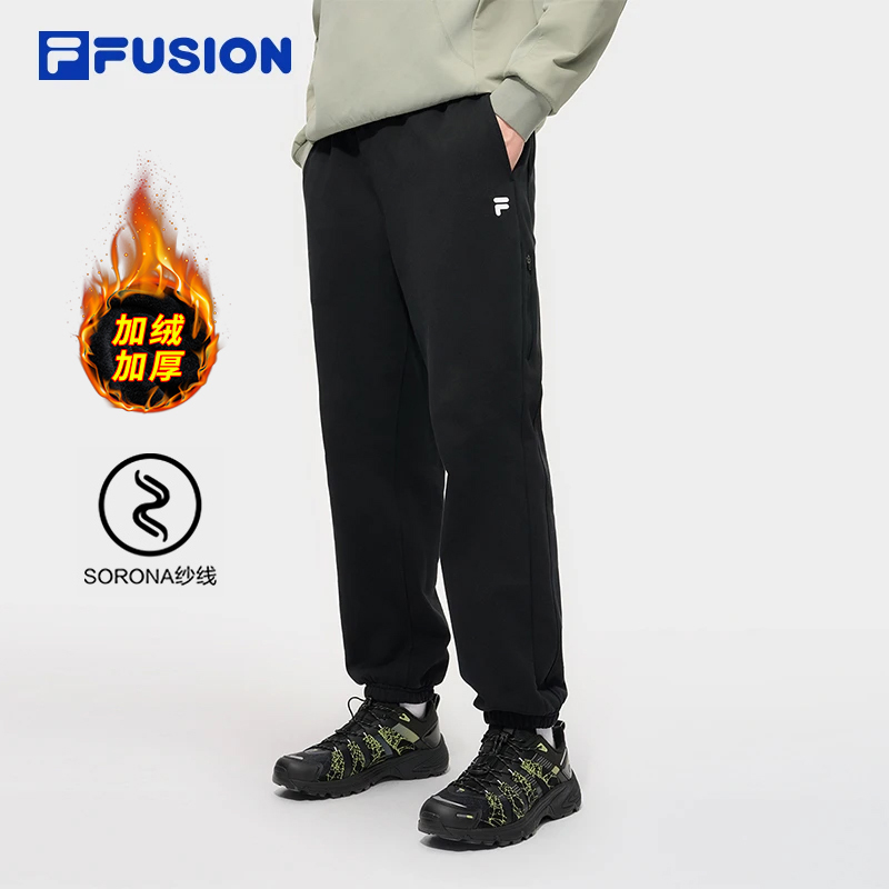 FILA FUSION【加绒束脚卫裤】斐乐冬季索罗娜针织长裤T11M541603F