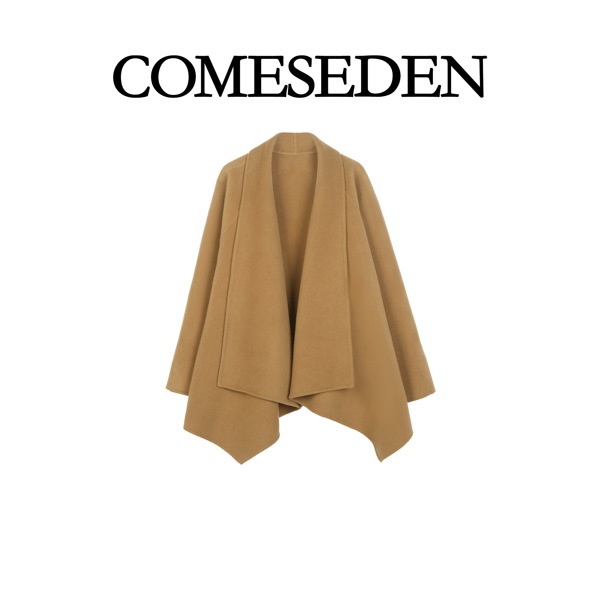 COMESEDEN/卡曼丝汀25年秋冬新款时尚轻奢气质简约双面羊绒大衣