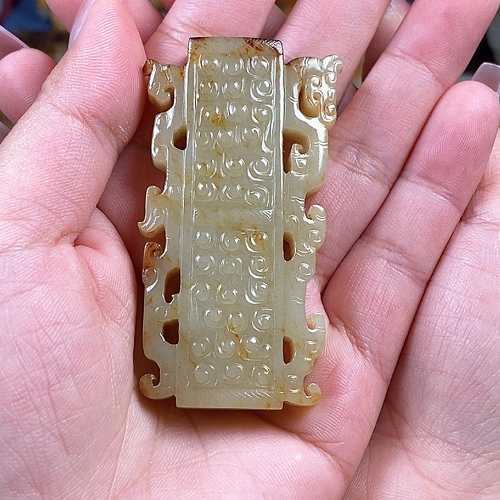 和田玉挂件未镶嵌波**涌