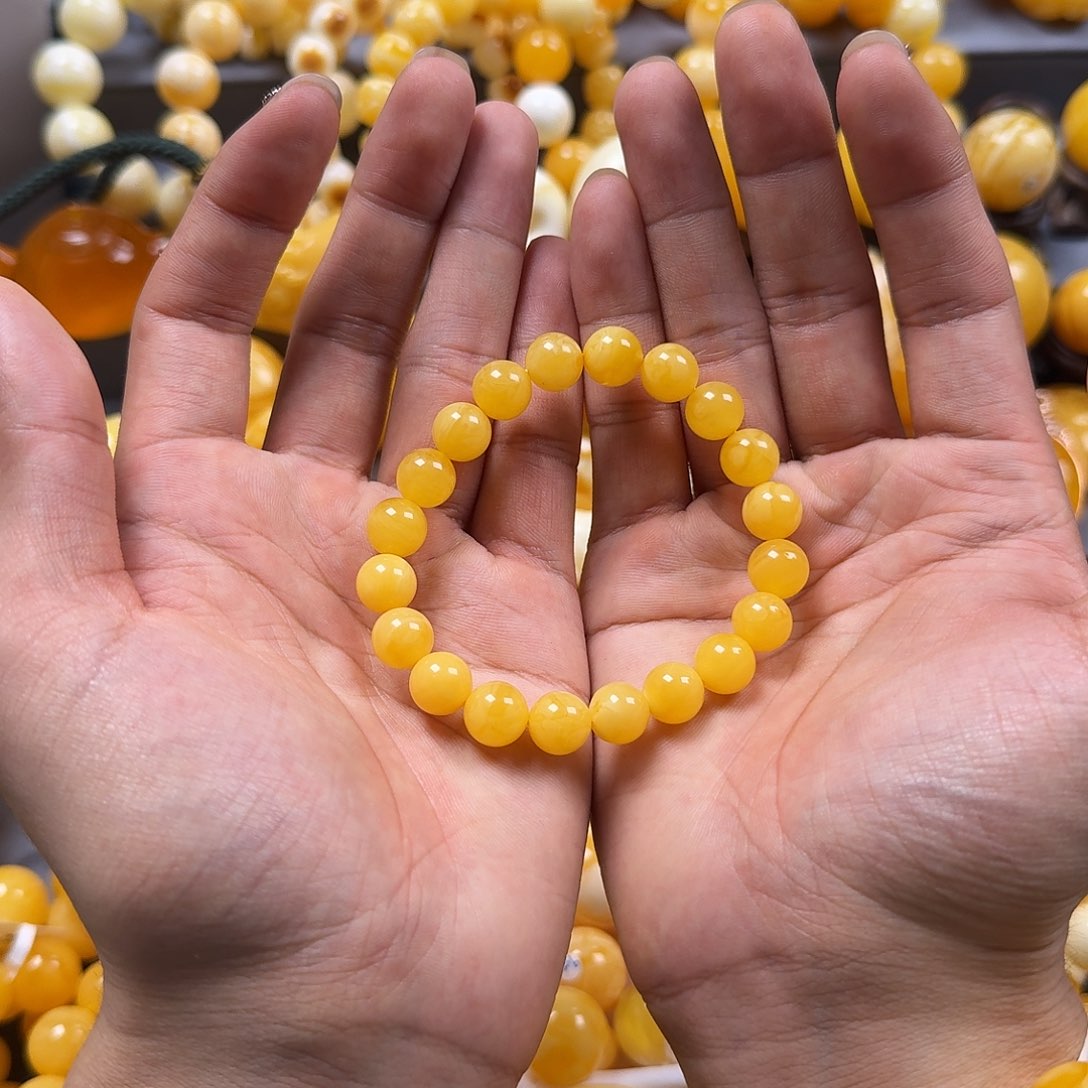 琥珀珠宝奇石未镶嵌10mm