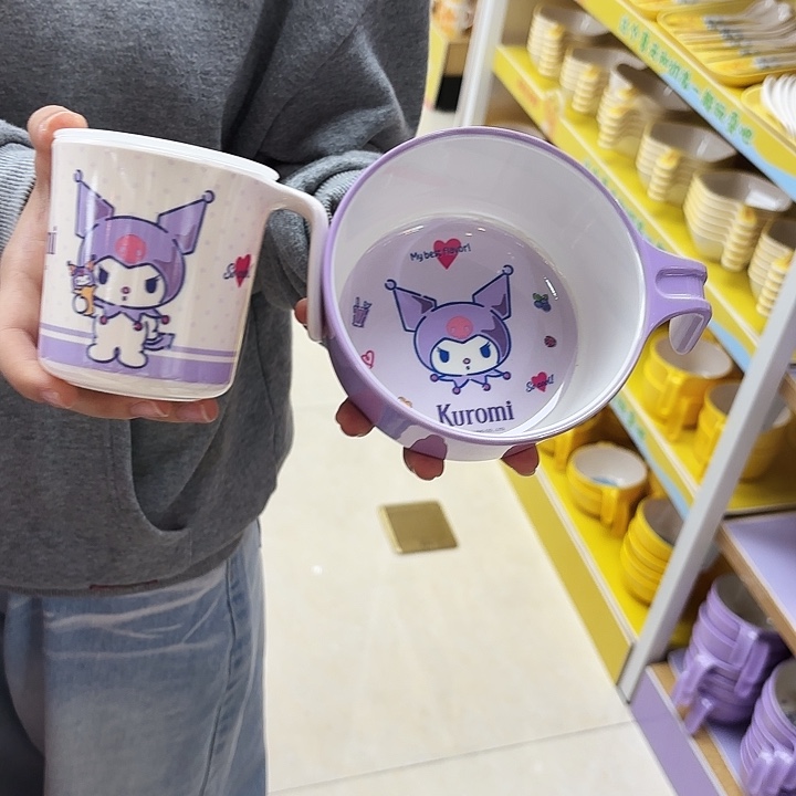 密胺库洛米单柄碗+水杯KRM-S1303+KRM-1009