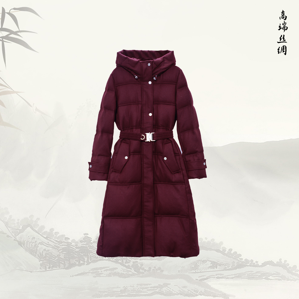 带标带溯源码原创100%绵羊毛霍尔多巴吉95白鹅绒连帽鹅绒服547066