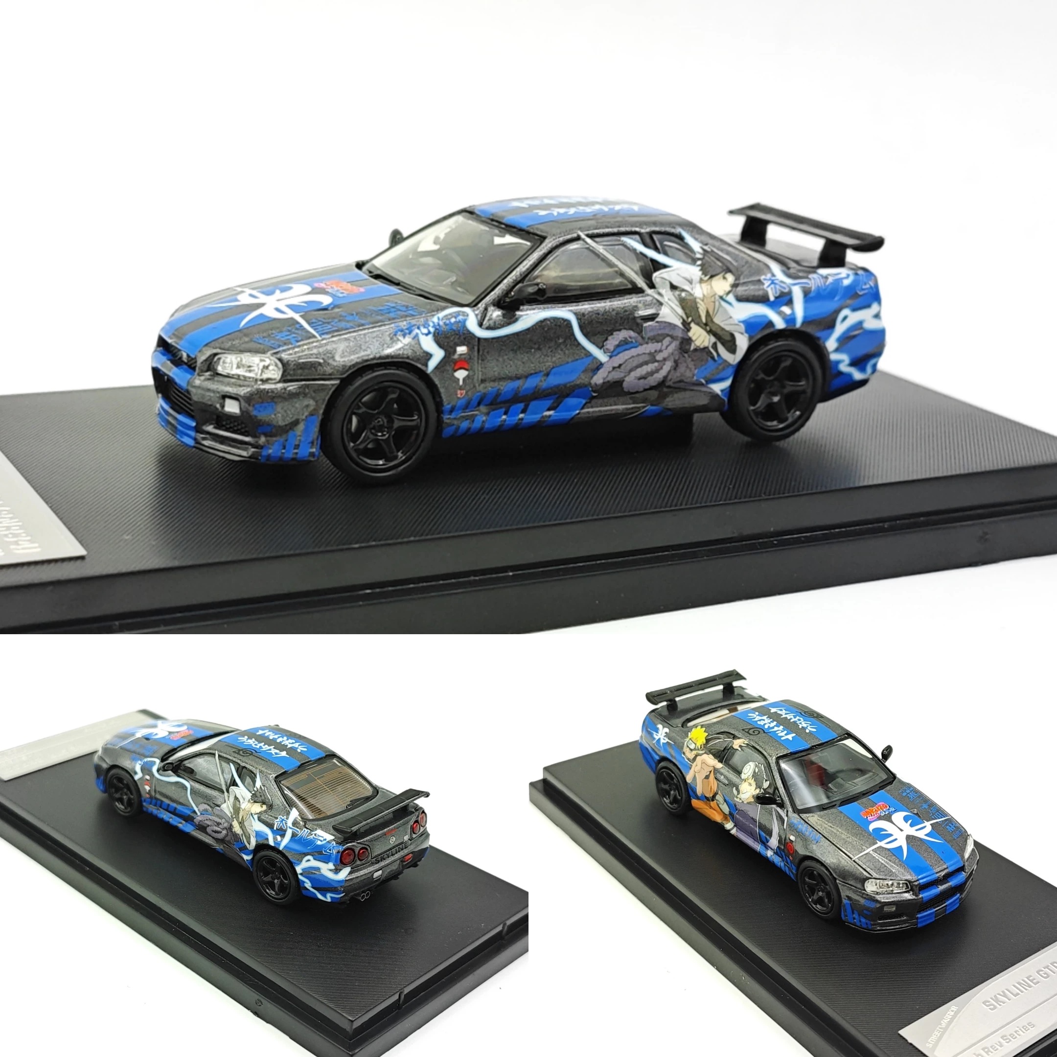 【现货】SW 泰国定制版GTR R34 V-spec 火影涂装 1:64 合金汽车模型