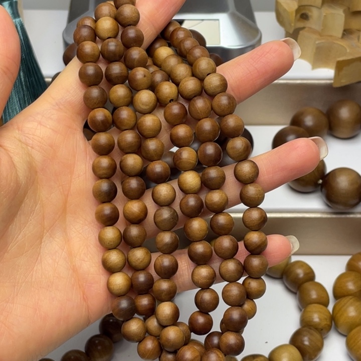 赫***゜檀香木手串/手链开播福利0.8多圈黑肉留疤老料子奶香