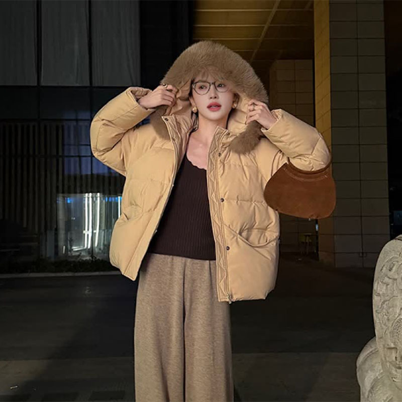 香榭颂90白鸭绒羽绒服女新冬高级感连帽百搭加厚保暖时尚短款外套