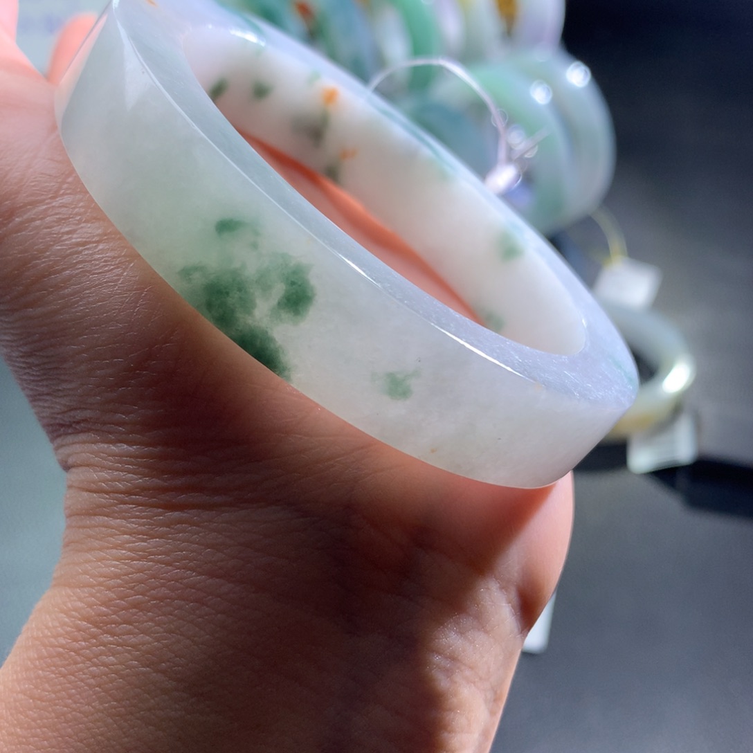 定制翡翠未镶嵌翡翠手镯55-64