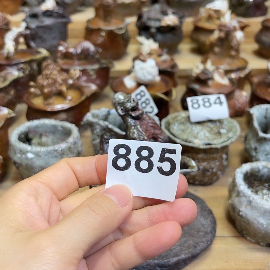 安***康杯柴烧粗陶手捏宝瓶特价