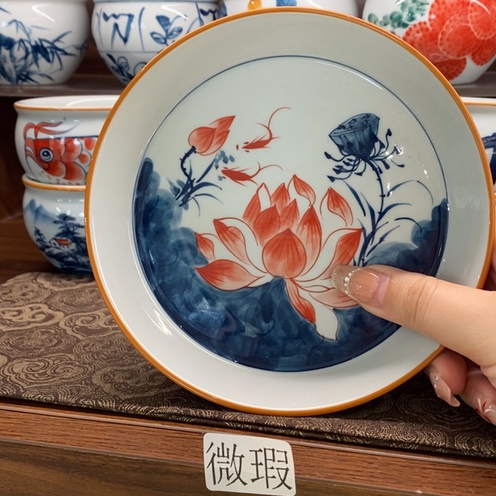 釉下老陶泥手工绘制