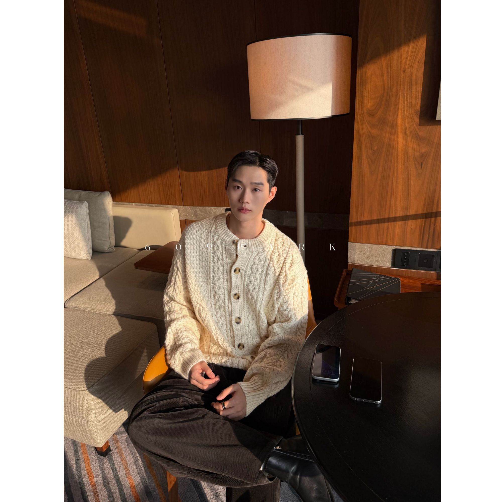 609PARK TONES 羊毛重工扭花毛衣开衫5005