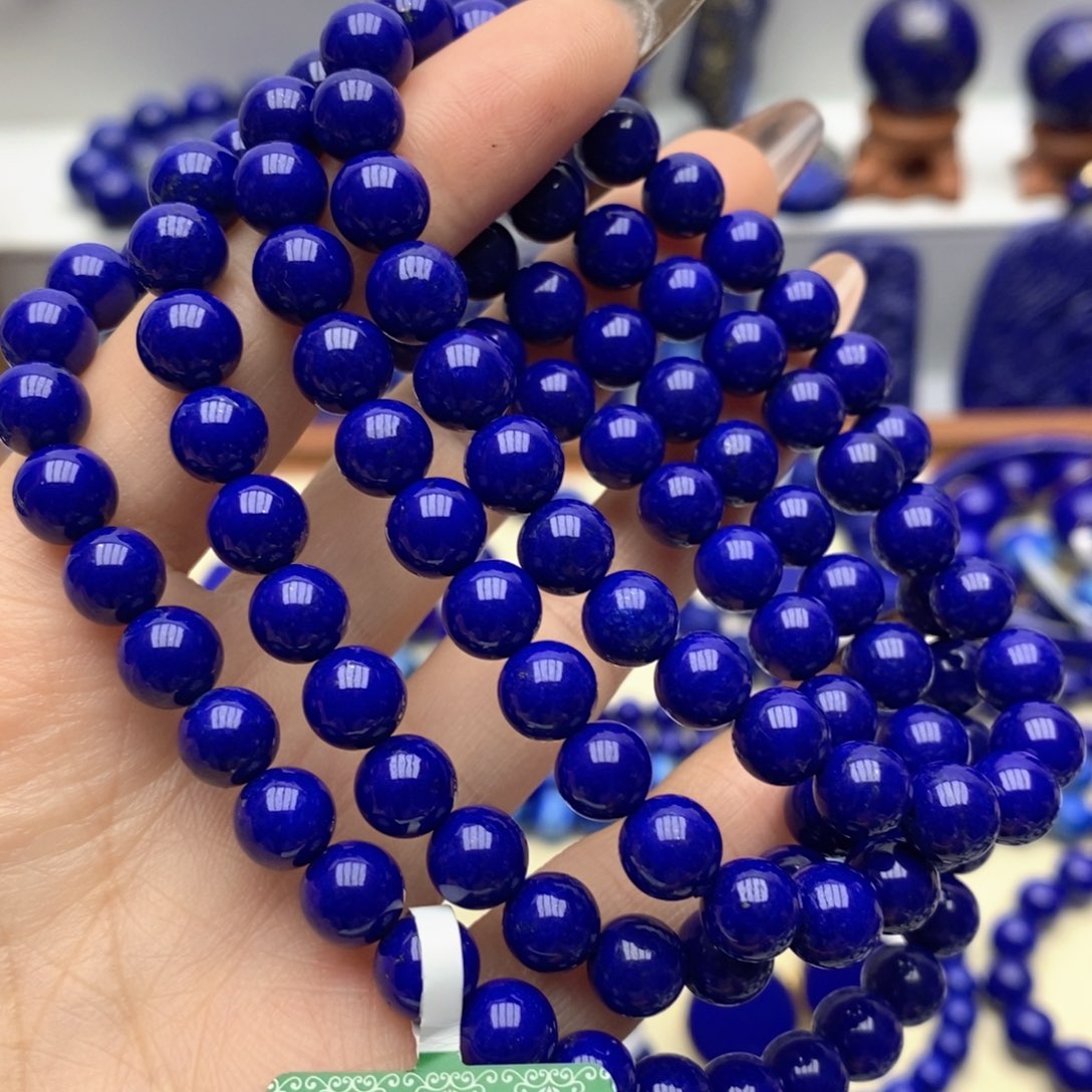 青金石未镶嵌手链7.8mm108